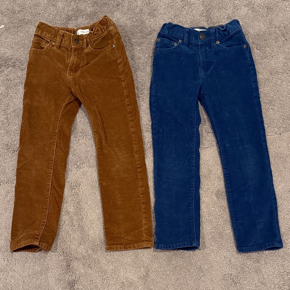 J. Crew Factory Kids Corduroy Jeans - Brown and Blue